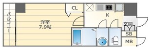 大国町駅 徒歩8分 14階の物件間取画像